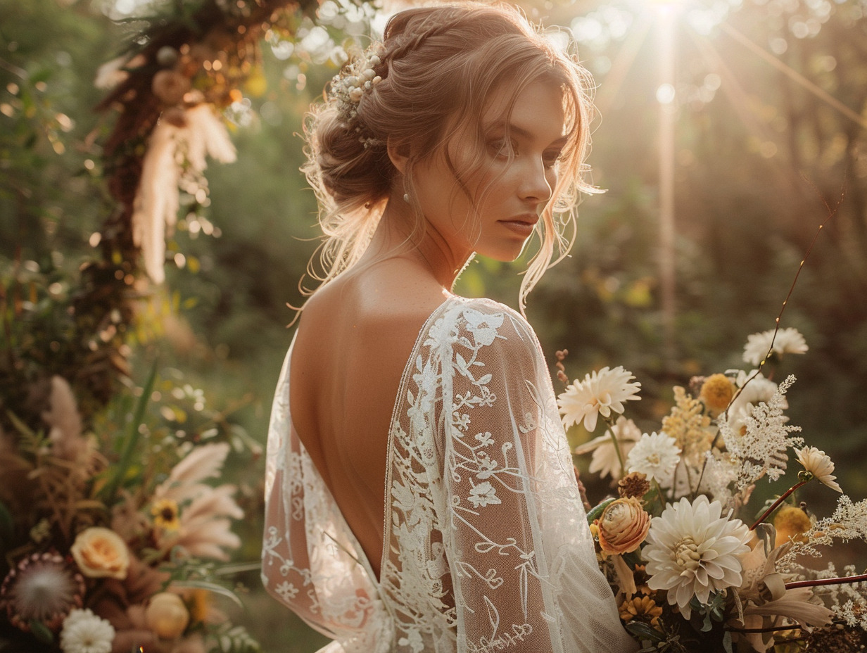 robe de mariée gitane en dentelle : tendances et styles pour un mariage bohème -  robe de mariée  et  dentelle