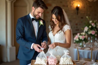 Dragées de mariage symbolisant bonheur et tradition pour les invités
