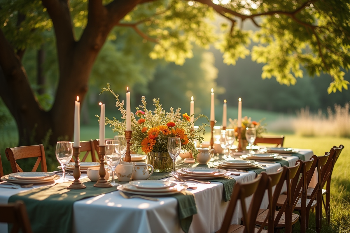 table dressée