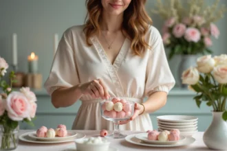 Sélection de dragées colorées pour un mariage élégant